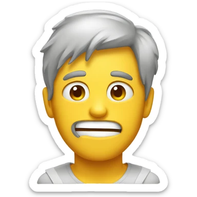 Guy feeling hot because of heat waves  sticker