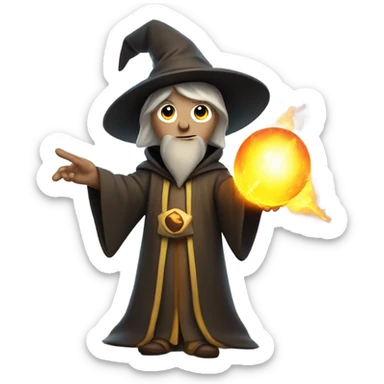 wizard holding a bomb sticker