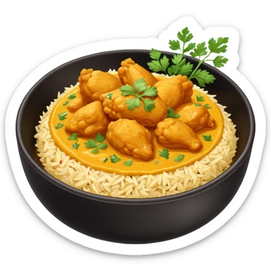 Riso basmati con pollo al curry sticker