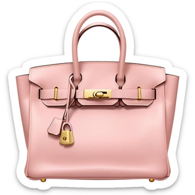 birkin bag light pink gold hardware  sticker