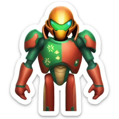 Samus wearing Christmas sweater  sticker