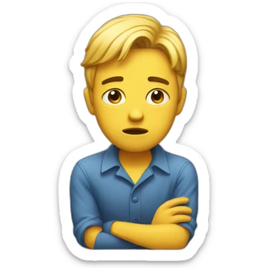 Emoji triste sticker