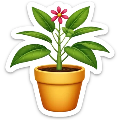 Una planta bonita con una masetá de color FFACC4 sticker