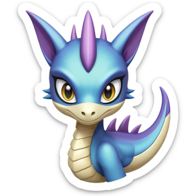 Badass edgy cool realistic Meloetta-Sergal-Cresselia-Palkia-Spyro-Fakémon-creature-hybrid sticker