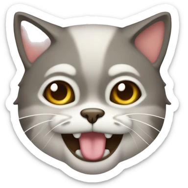 gato con cara asustada sticker