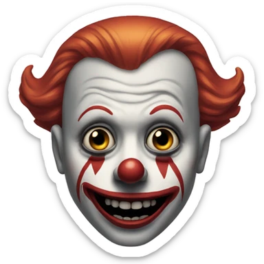 Creepy clown sticker