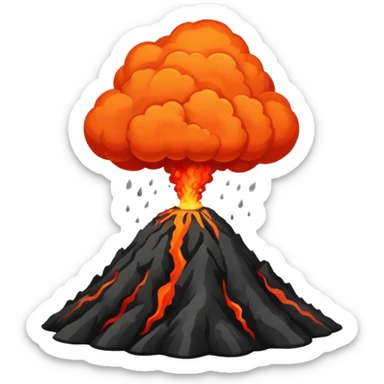 volcanic eruption  sticker