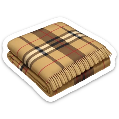 burberry plaid blanket folded  sticker