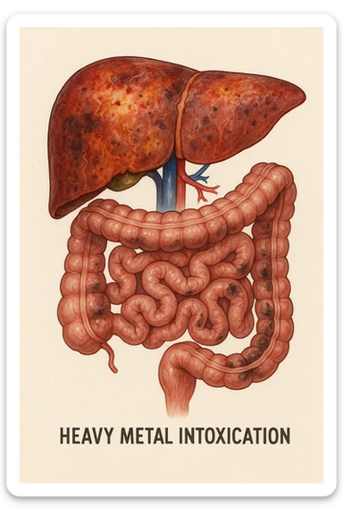 fegato e intestino intossicato da metalli pesanti sticker