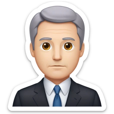 photorealistic  middle age business man in suit sticker