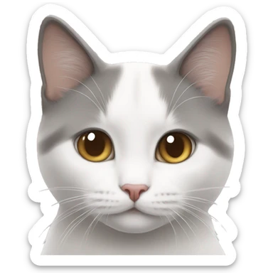 whopper and white/gray munchkin cat sticker
