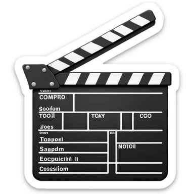 movie clapperboard sticker