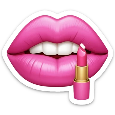 pink version of 💋 sticker