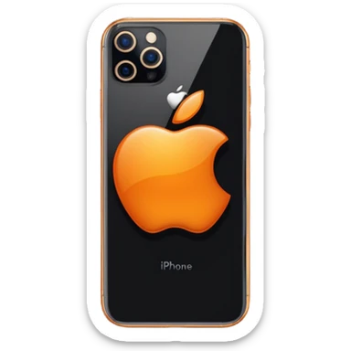 iPhone 17 pro Max Laranja sticker