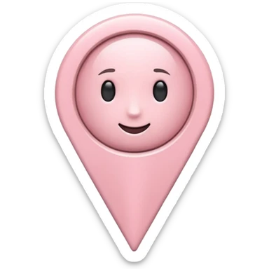 pale pink location pin sticker