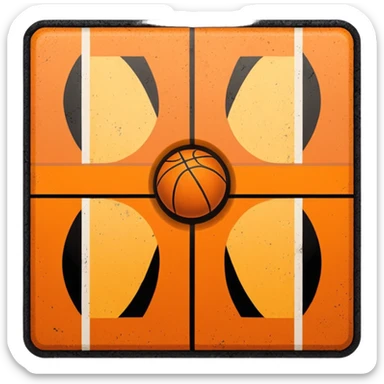 Basketball ground sticker