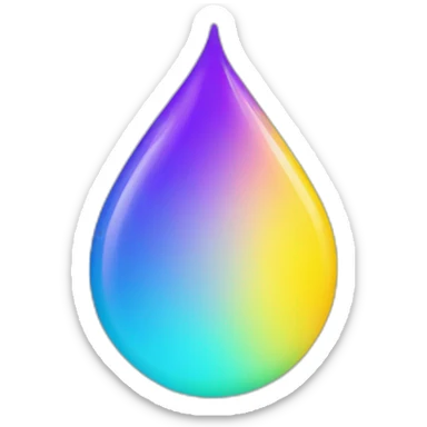 waterdrop clean 1 color gradient sticker