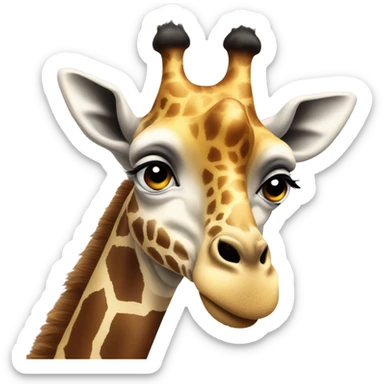 Giraffe giving a side eye sticker