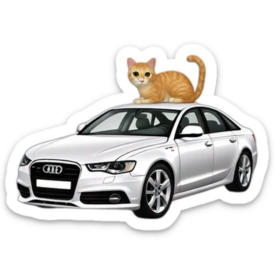 Cat drive Audi A6 modèle 2008 sticker