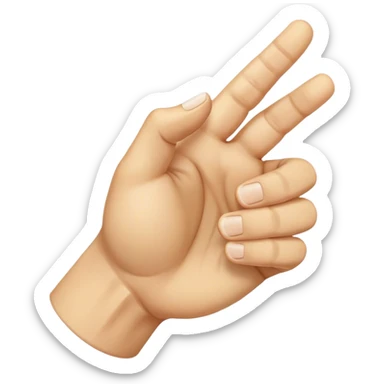 The hand is in a fist, with the fingers curled inward except for the index finger, which is extended straight upward. The thumb rests against the side of the fist. The palm is facing forward. sticker