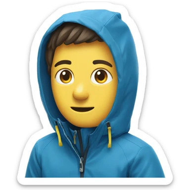 K-Way blue waterproof jacket sticker