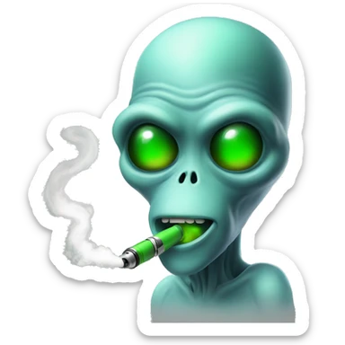 alien vaping sticker
