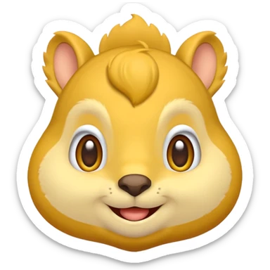 puffed up cheeks, like squirrel cheeks… but on a regular emoji sticker