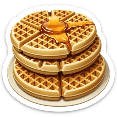 waffle with maple syrup sticker