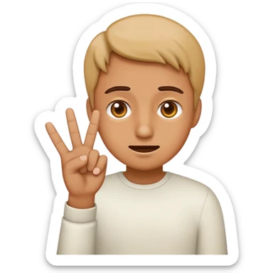 Embarrassed emoji with fingers pointing at each other  sticker