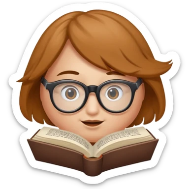 écureuil savant, air de génie, lunettes, toque, tenant une plume et un livre ouvert sticker