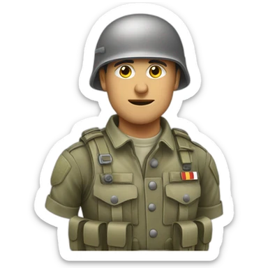 Soldat allemand blanc sticker