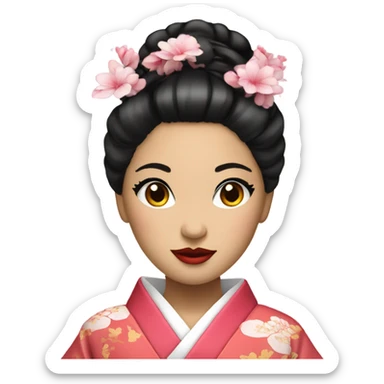 beautiful geisha girl sticker
