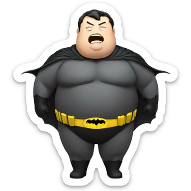 FAT BATMAN BREATHING sticker