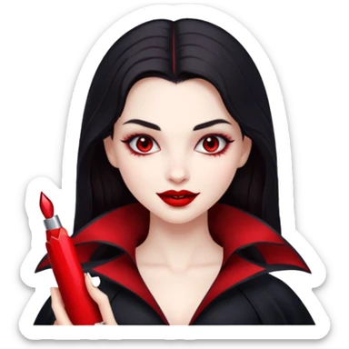 Girl vampire with a seductive smile sticker