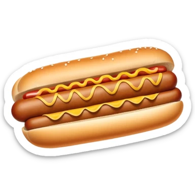 Plain hotdog without any sauce or condiments. Just a sausage in a bun, no ketchup, no mustard, completely dry sticker