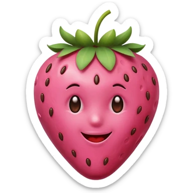 🍓i want this emoji exactly that has been dipped in pink chocolate  sticker