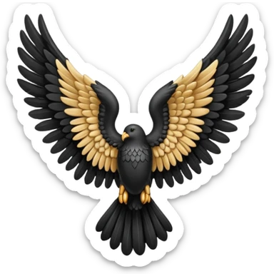 Black angel wing sticker