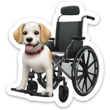 Chien en fauteuil roulant sticker