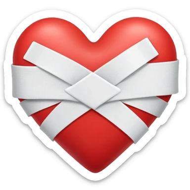 heart bandaged sticker