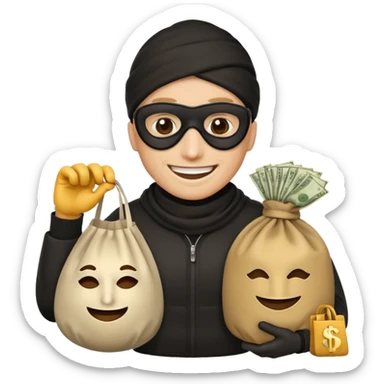 The bitlife robber emoji sticker