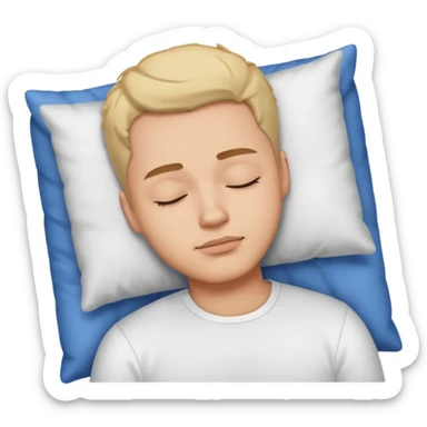 white shirt guy sleeping sticker