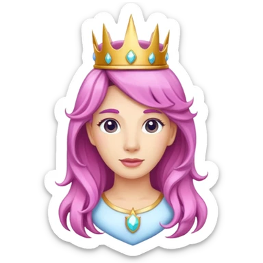 Magical unicorn mother of three children with a queen’s crown￼ sticker