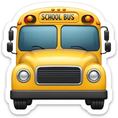 Make me an emoji of a small school bus sticker
