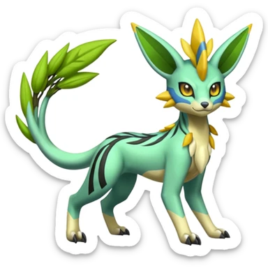  Exotic Planty Meloetta-Zygarde-Zeraora-Renamon-Protogen-Palkia-hybrid-fusion-Fakémon-creature, full body sticker