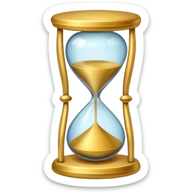 a mix between two emojis - hourglass morphing into checkmark  sticker