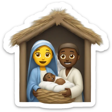 Christmas nativity sticker