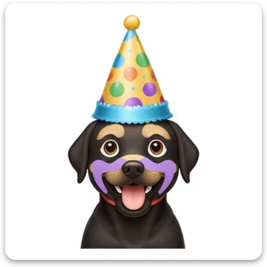 Black labrador saying Happy Birthday  sticker
