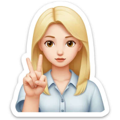 Girl flipping middle finger sticker