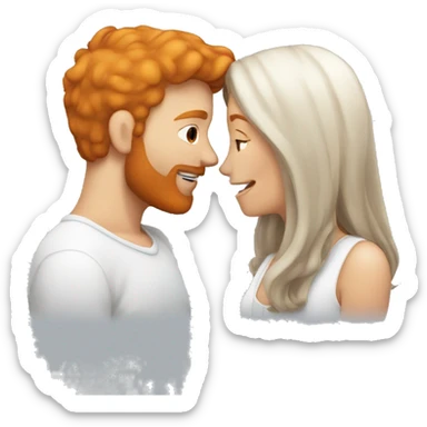 Ginger guy kissing brunette girl 😘 sticker