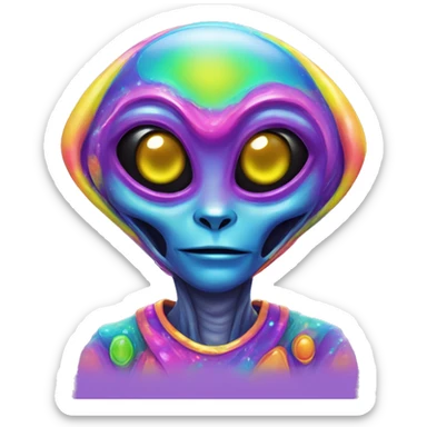 Lisa frank alien sticker
